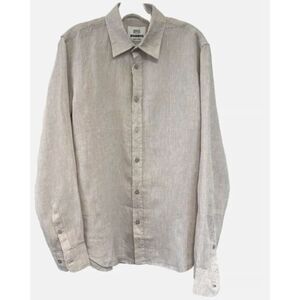 Straight from Santorini Greece - Beautiful long sleeve Linen shirt - NWT Beige